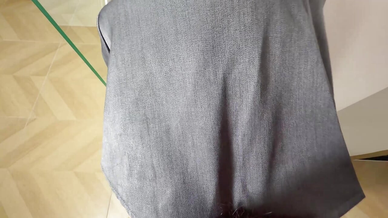 Lewd Submissive Wife: Miniskirt & High Heels Sex, Covered in White Mucus