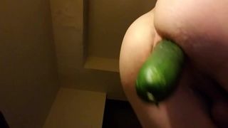 Footlong cucumber up my ass