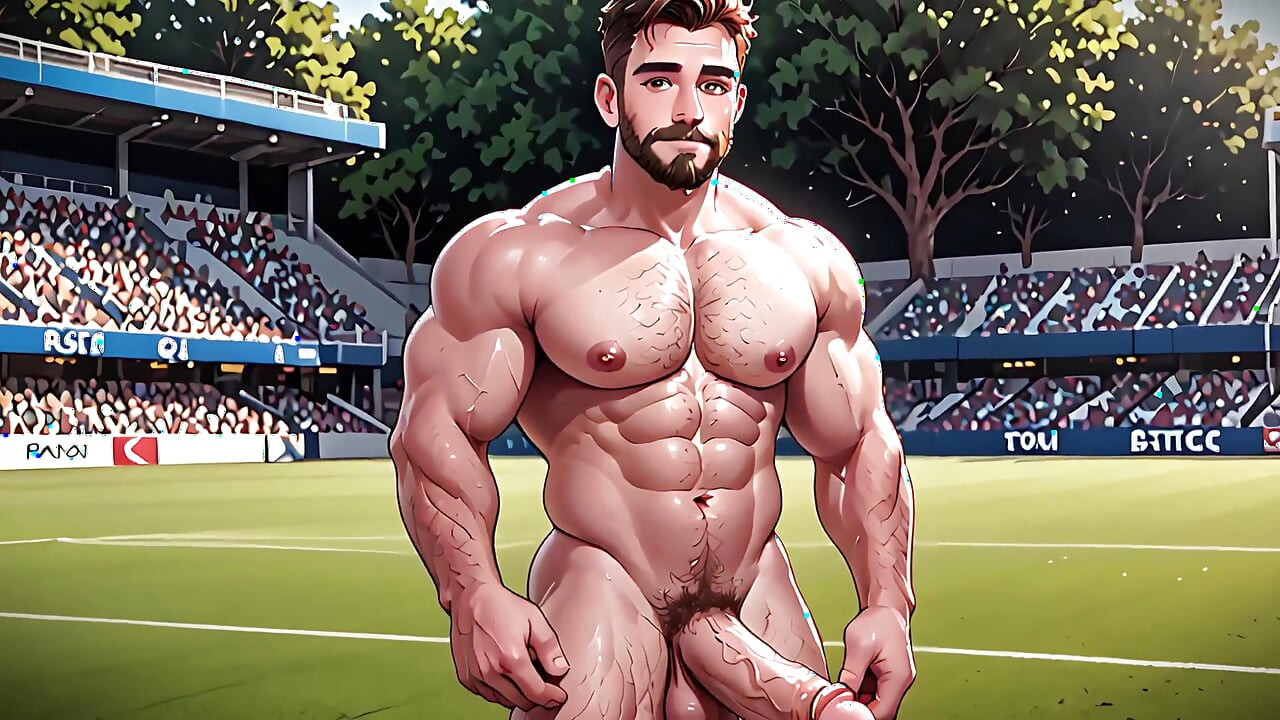 Muscular and Fully Nude