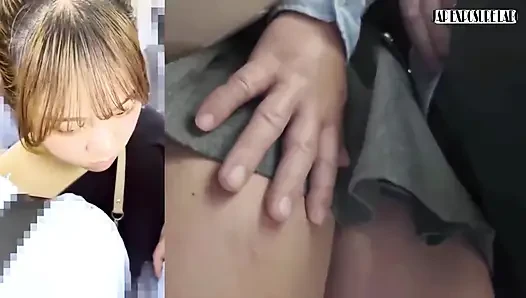 Busty Sash Strap Outfit, Tit Squeeze and Panty Slide Tease. Fingering Makes Her Scream, Special Edition!