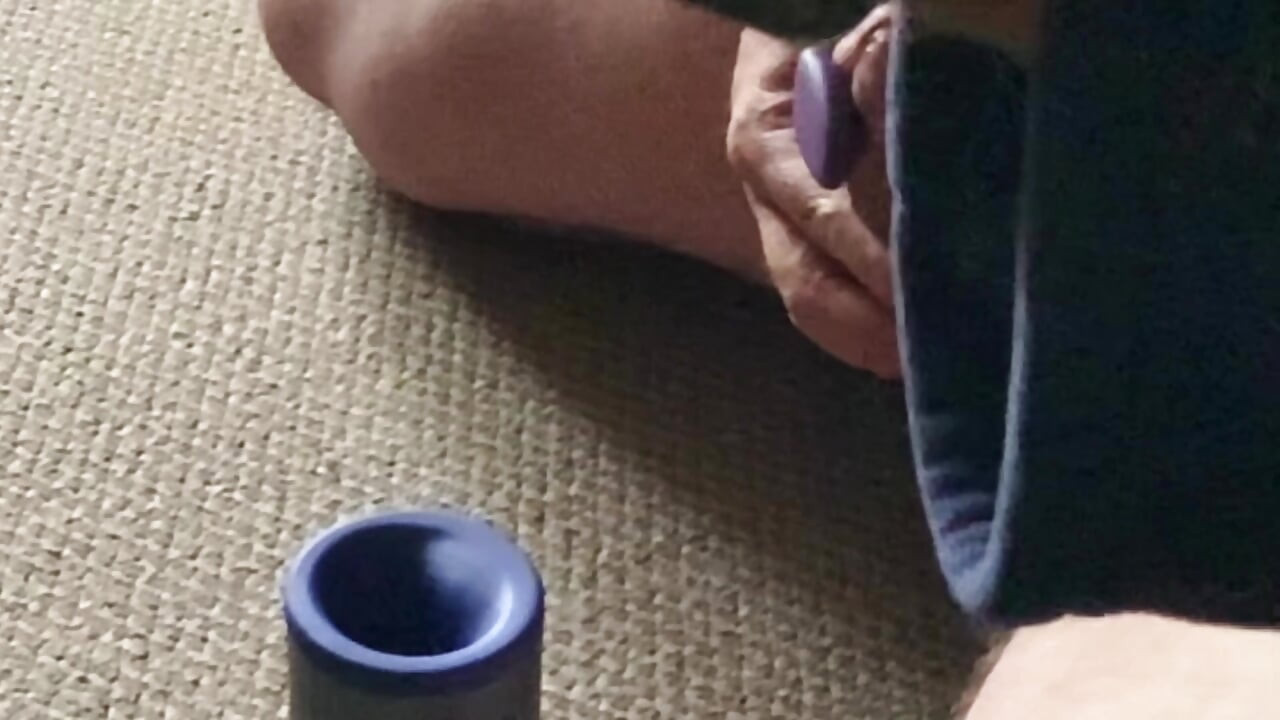 Old toy cum as lube
