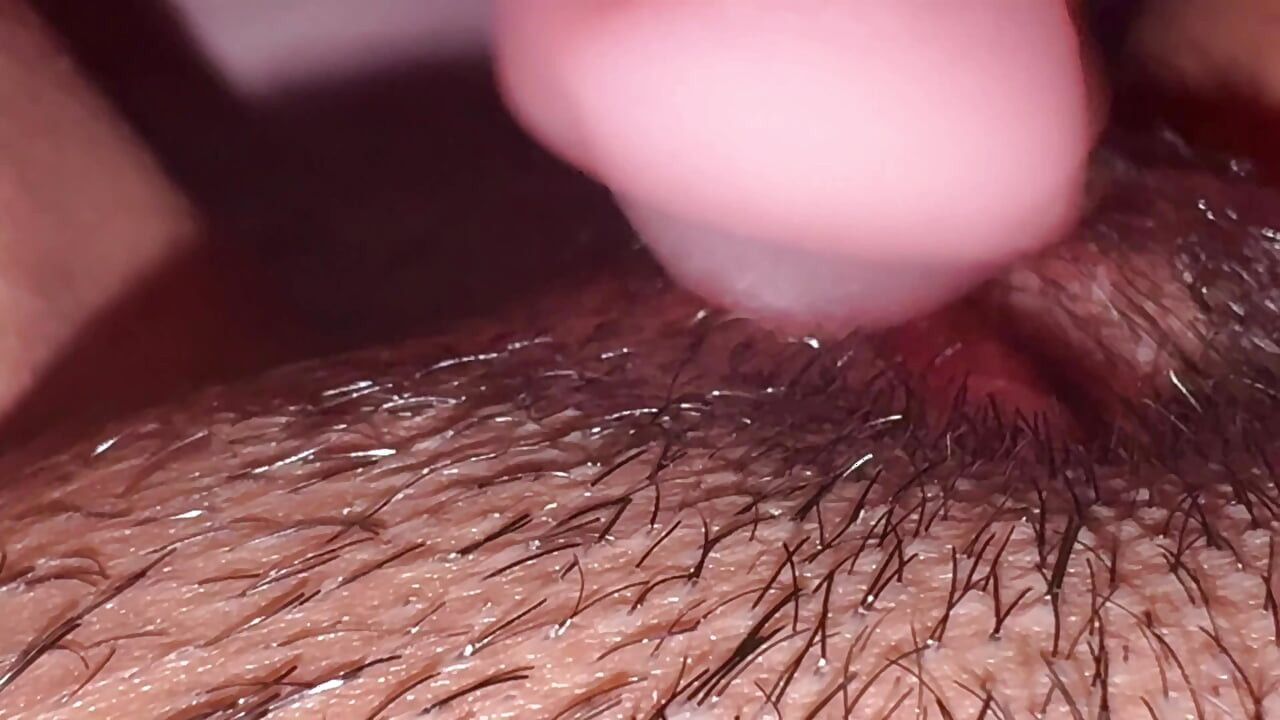 Tongue deep into a pussy.  Skinny hot girl
