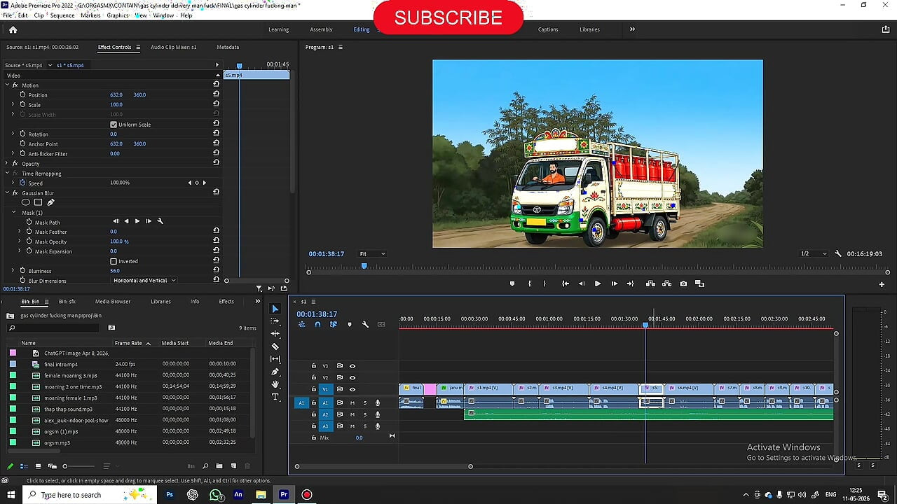 Projekt šukání desi poslíčka plynu – editace
