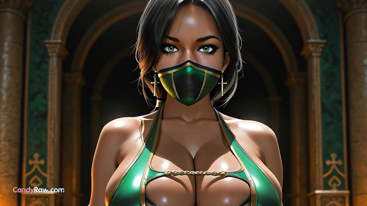 Animație 3D: corpul zvelt al lui Emerald Shadow luat în întuneric