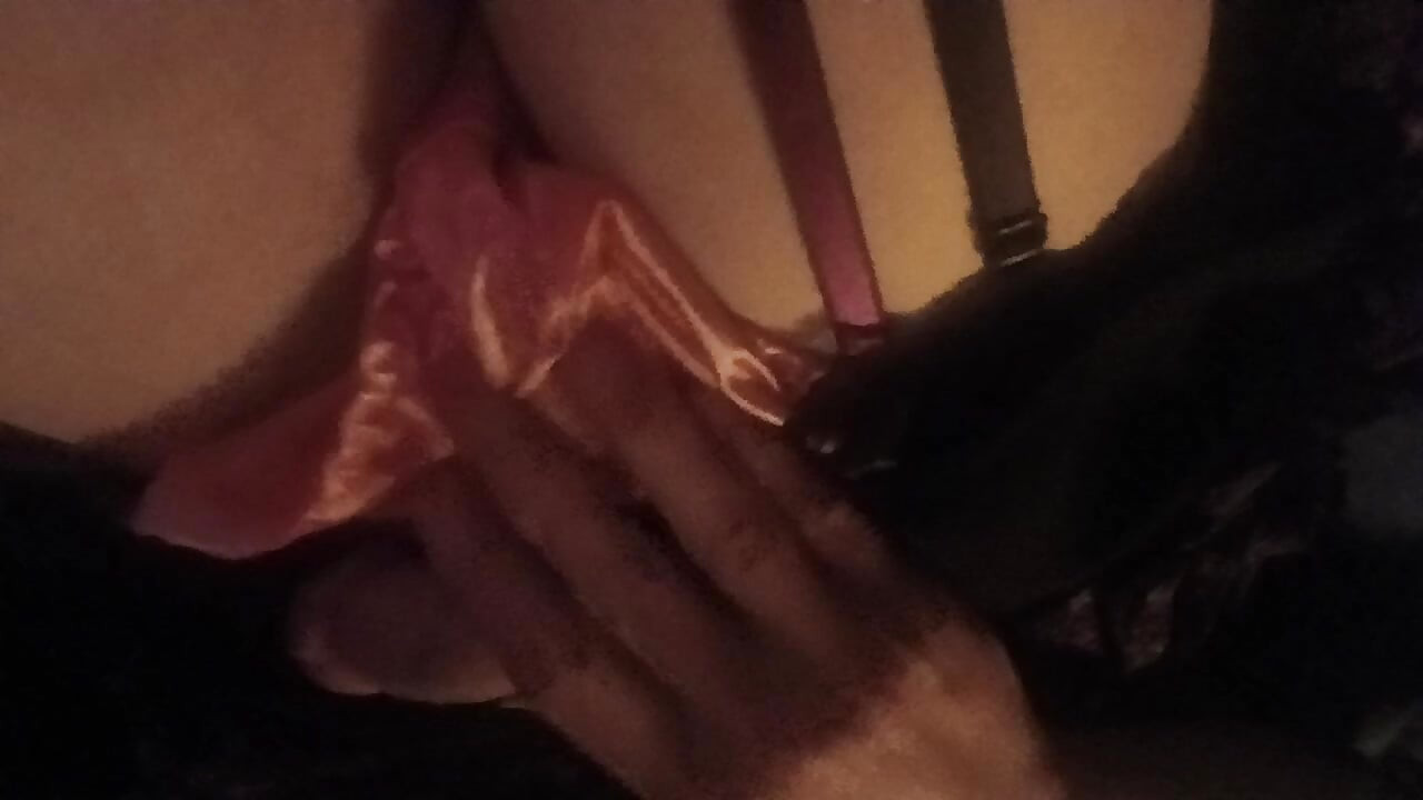 Pink panties and purple dress. HARD not to play