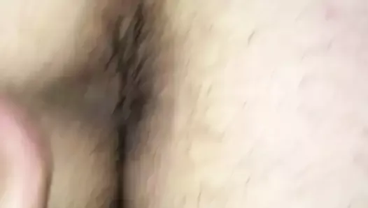 Fingering my hairy BBW wife's wet ass pussy!!