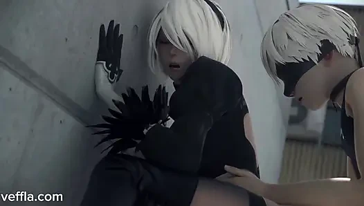 Yorha 2b android sert sikiliyor: nier automata 3d hentai dölleme penetrasyon 4k nsfw