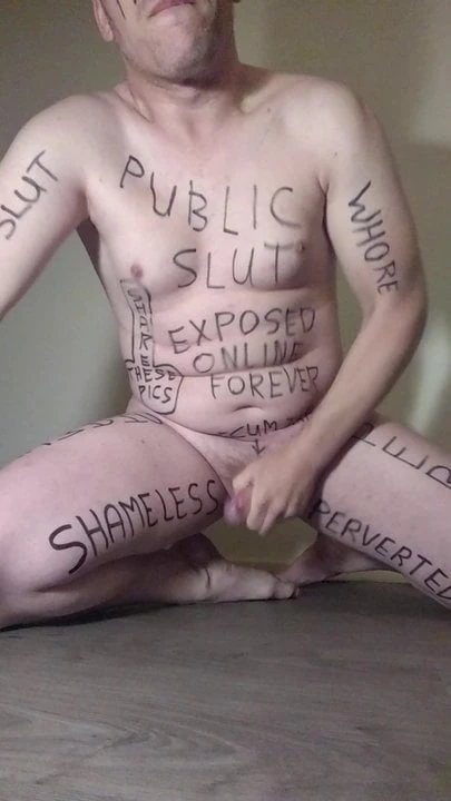 Webslut Robert - Bodywriting Cumshot