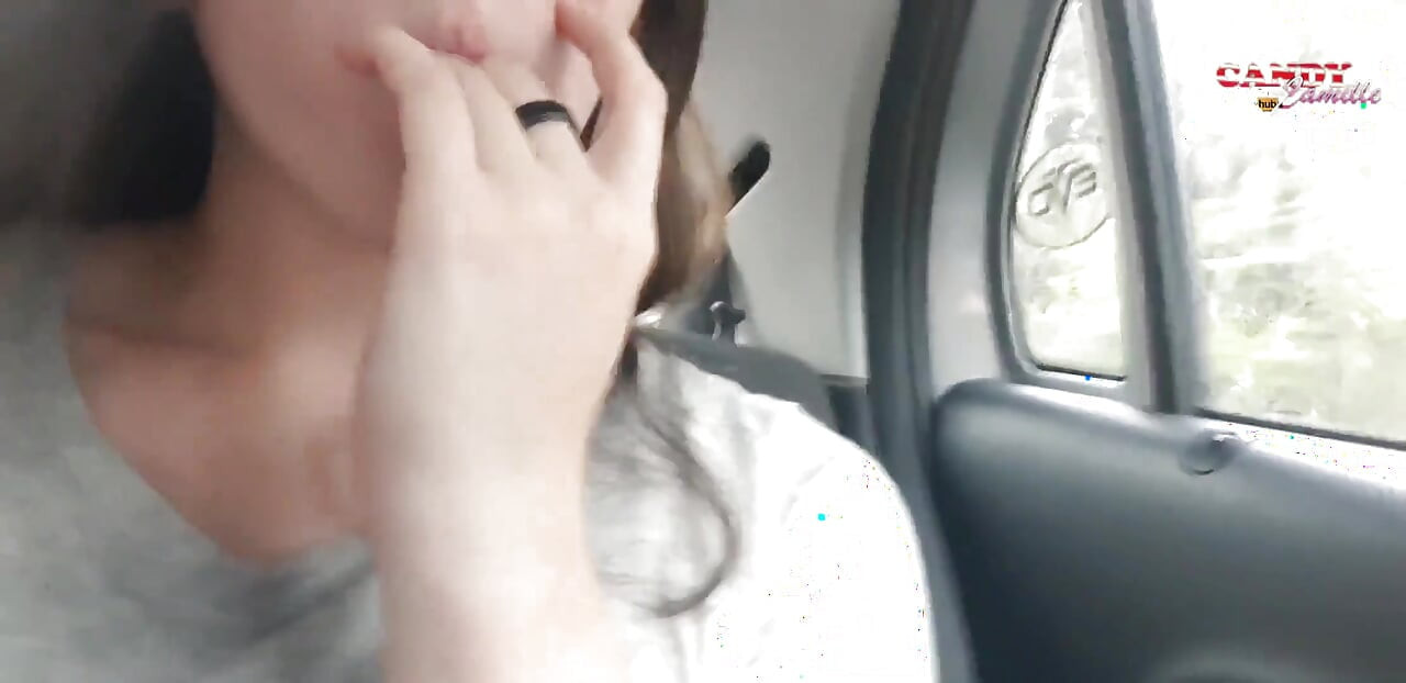 Horny Teen Masturbates in Real Public Uber