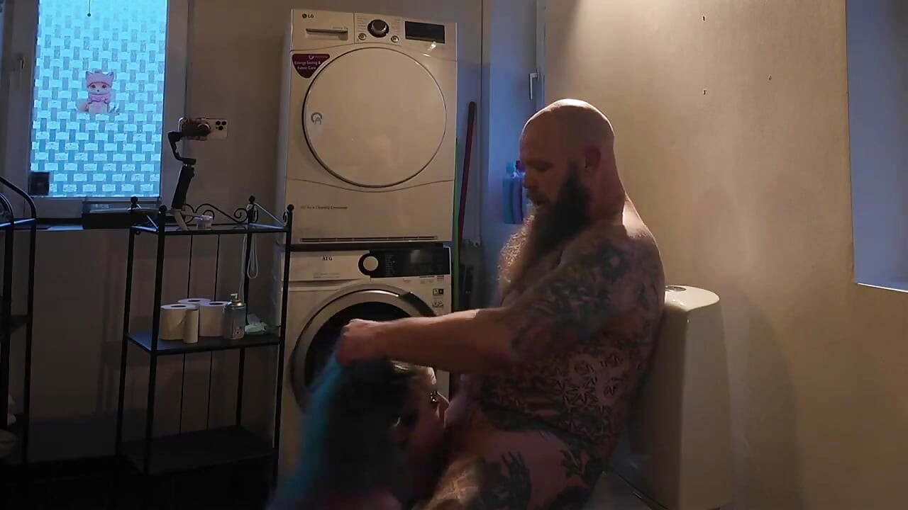 Fucking Her Ass While Drowning Her Head in the Toilet