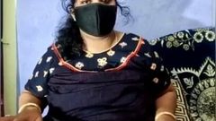 Desi geile Kerala bbw vrouw doet camshow met manlief