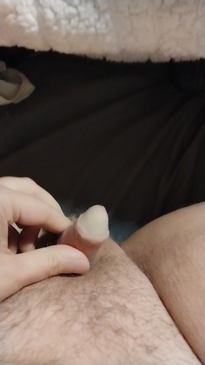 Me naked in bed with soft cock