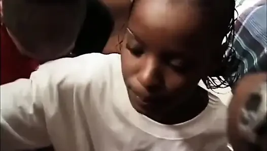 Black and white big gang bang