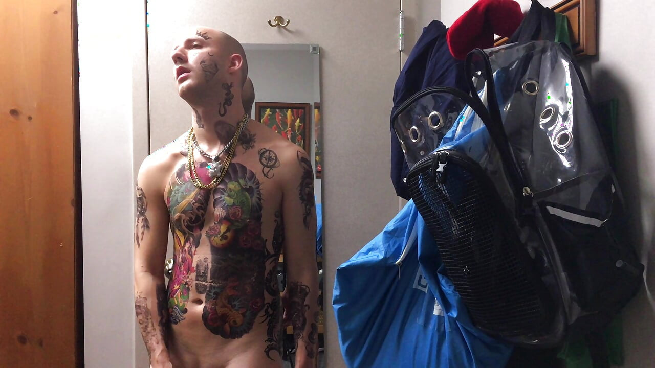 Face Tatted Masturbator