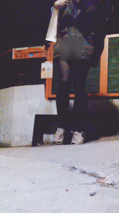 Hot naughty college girl with a vibrator inside take off her skirt on the street and smoke with her anus in the public park. | Clip 2