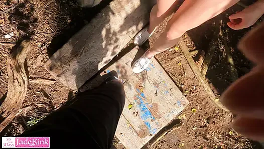 An amateur couple on a vacation fucking on a public beach