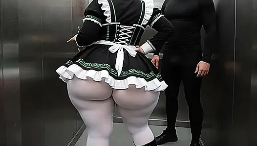Big Ass Maid Stepsister Bent Over in Front of Me