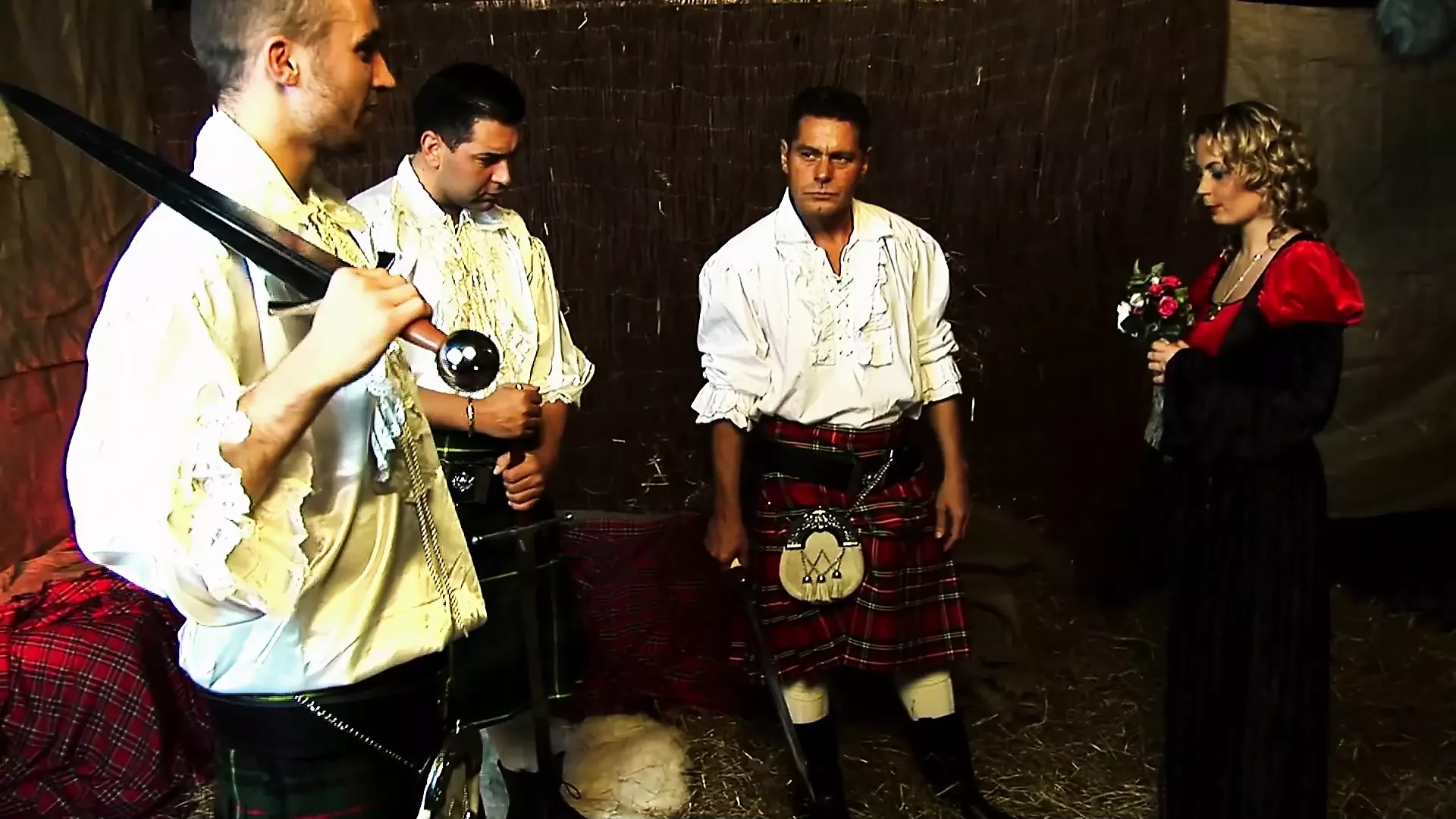 Alexis May Gets Double Penetrated by Hung Men in Kilts in Intense Gangbang