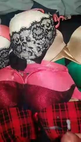 Cum on a new ebay bra