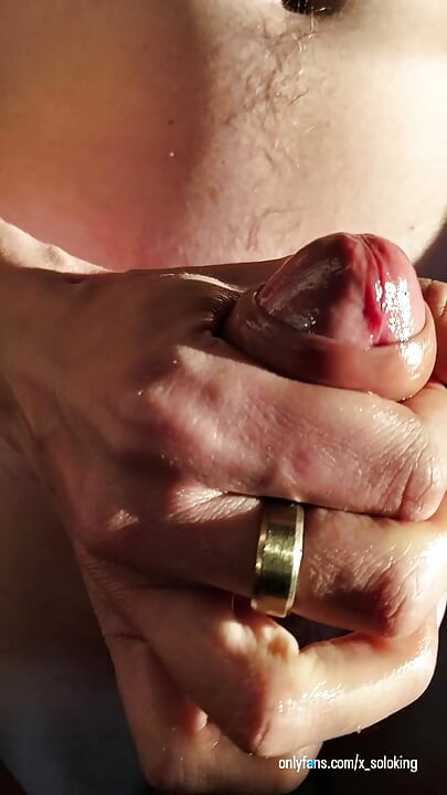 Shooting my big load of cum at the camera