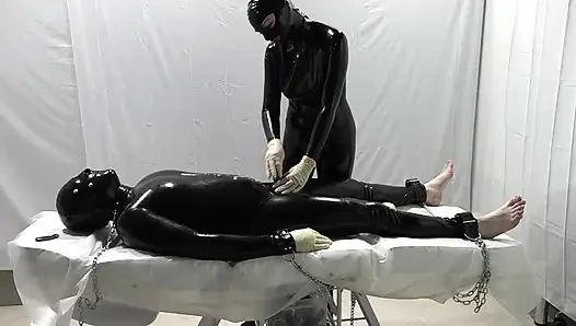 Mrs. Dominatrix and her experiments on a slave.