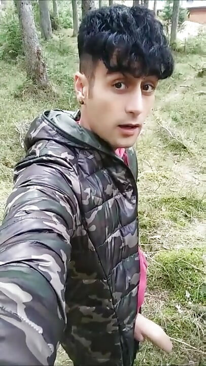 Intense Quick Jerk off Outdoor While Friends Are Inside House