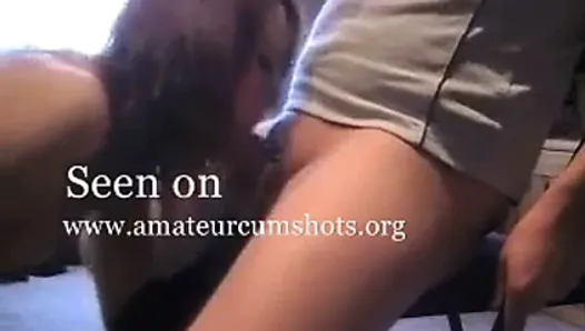 Guy Gets Lap Dance and Handjob from Girlfriend