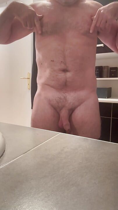 CUMMING IN THE BATHROOM WITH MY UNCUT