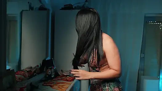 She's Riding a Dildo Because Her Boyfriend and Her Lover Stood Her up