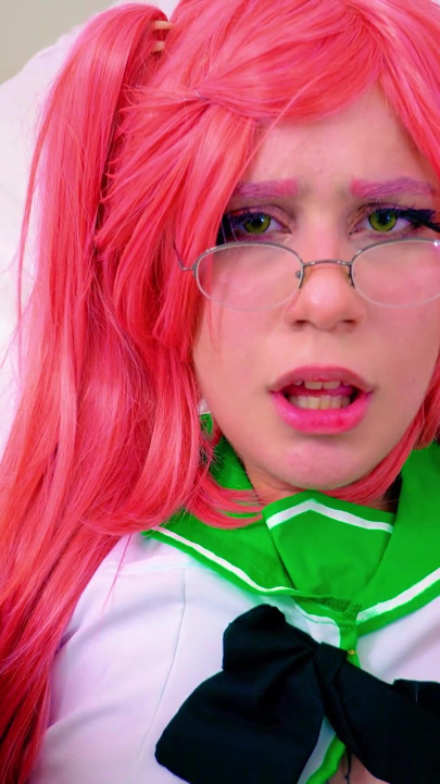 Otaku No Anal Heavy: Pink-haired Cosplayer Riding Her Butt Persistently