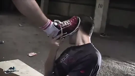 SketBoy.com - Foot Fetish Twinks in a Parking Lot