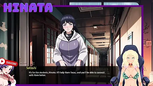 HINATA the TEACHER of the academy. She unzips her and exposes her breasts. Shinobi Secrets 14