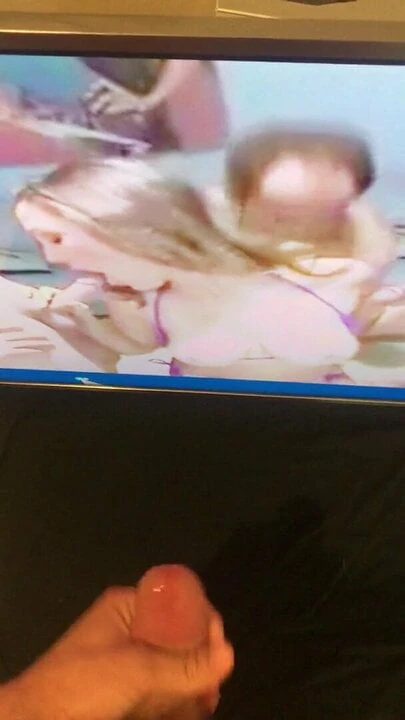 Jerking and cumming to Rucca Page blowbang