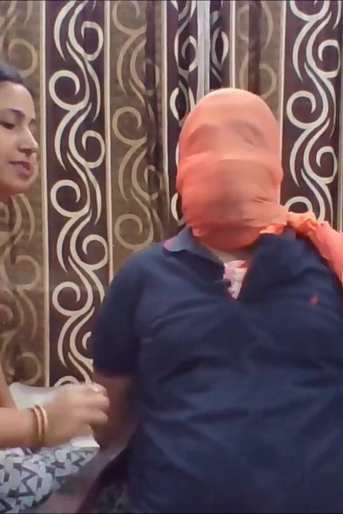 Lazy Husband Punished with Gagging