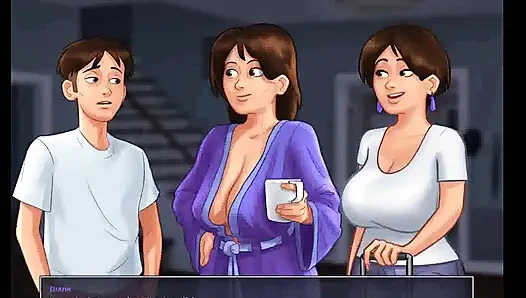 Kisah musim panas : teman sekamar barunya adalah tante seksi dengan toket besar ep 124