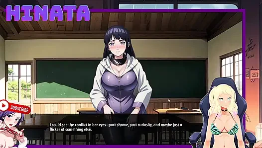 HINATA the TEACHER of the academy. She unzips her and exposes her breasts. Shinobi Secrets 14