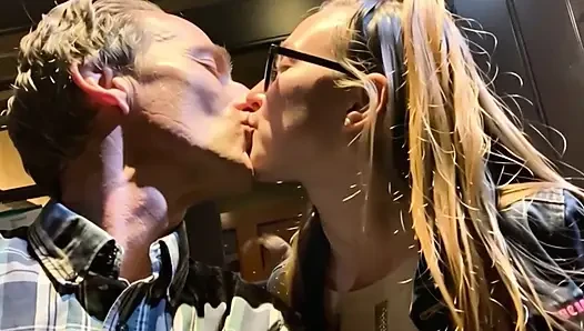 I seduced, kissed, got my pussy rocked in a tub, then stroked the 55m old man's big dick to a cum explosion and he keeps going!
