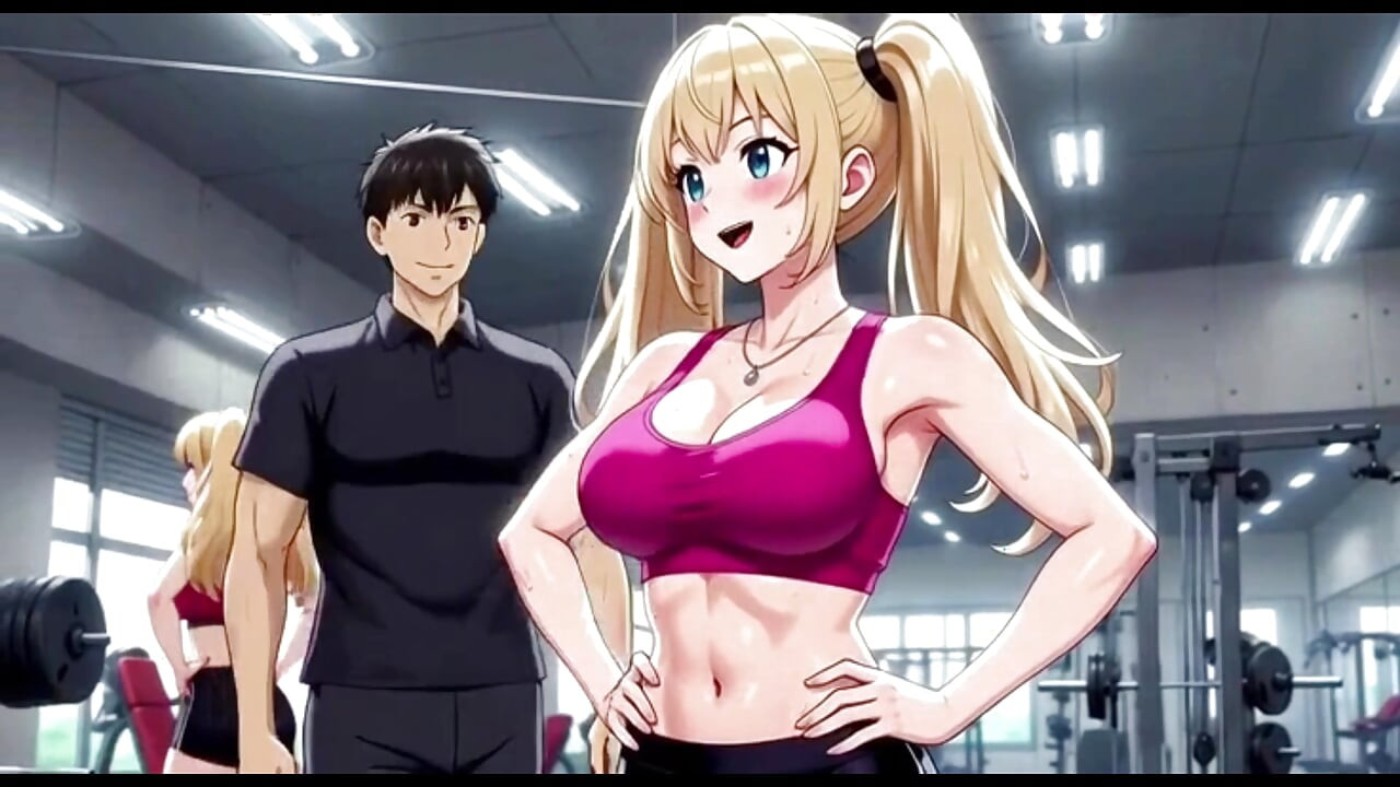 金发女孩玩得很开心