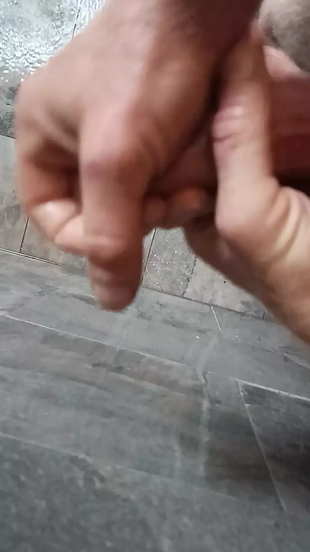 Bathroom Cum My Cock
