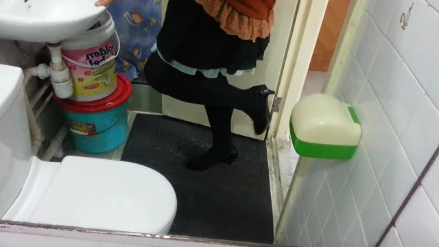 Black Patent Pumps with Pantyhose Teaser 13