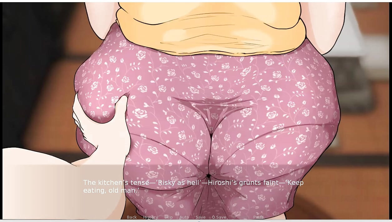 Plogad spel farmor ass squeeze, handjob, titjob och avsugning