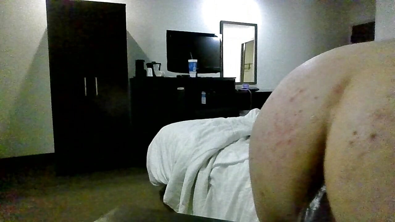 Slut playin in hotel room waiting for cock too arrive to pound me