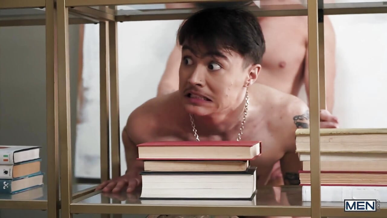 Men - Jizzed in the Library