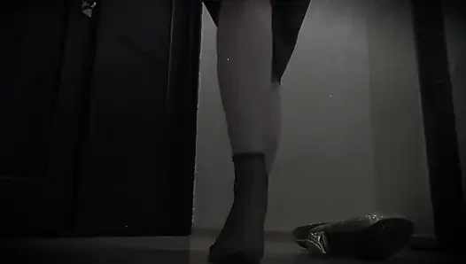 Mesmerizing shiny nylon socks