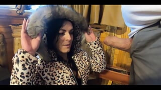 Mega MILF Milfycalla Gets a Load of Cum on Puffy Jacket!-165 - Hot Ass Babe in Tight Leather Leggings Fucked by Big Cock POV. Ho