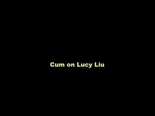 Éjaculation sur Lucy Liu
