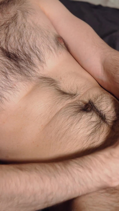 Spectacular moment from "Handsome man jerks off at night and stains his body with his own sperm"