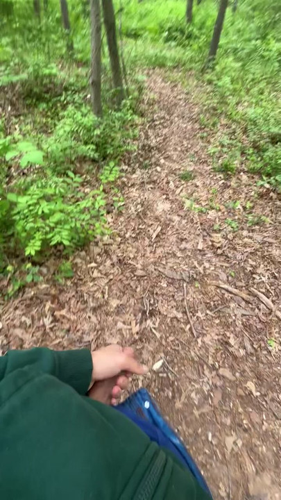 Teen jerking off in the woods
