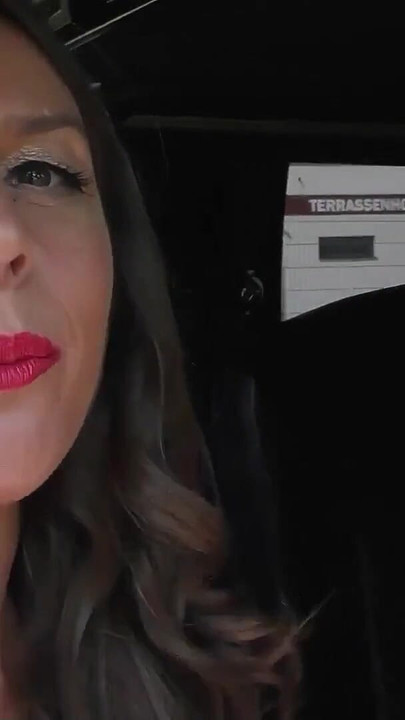 Captivating moment from "German Big Tits Mature Sexy Susi Picks Up Strangers For Car Orgy Sex"