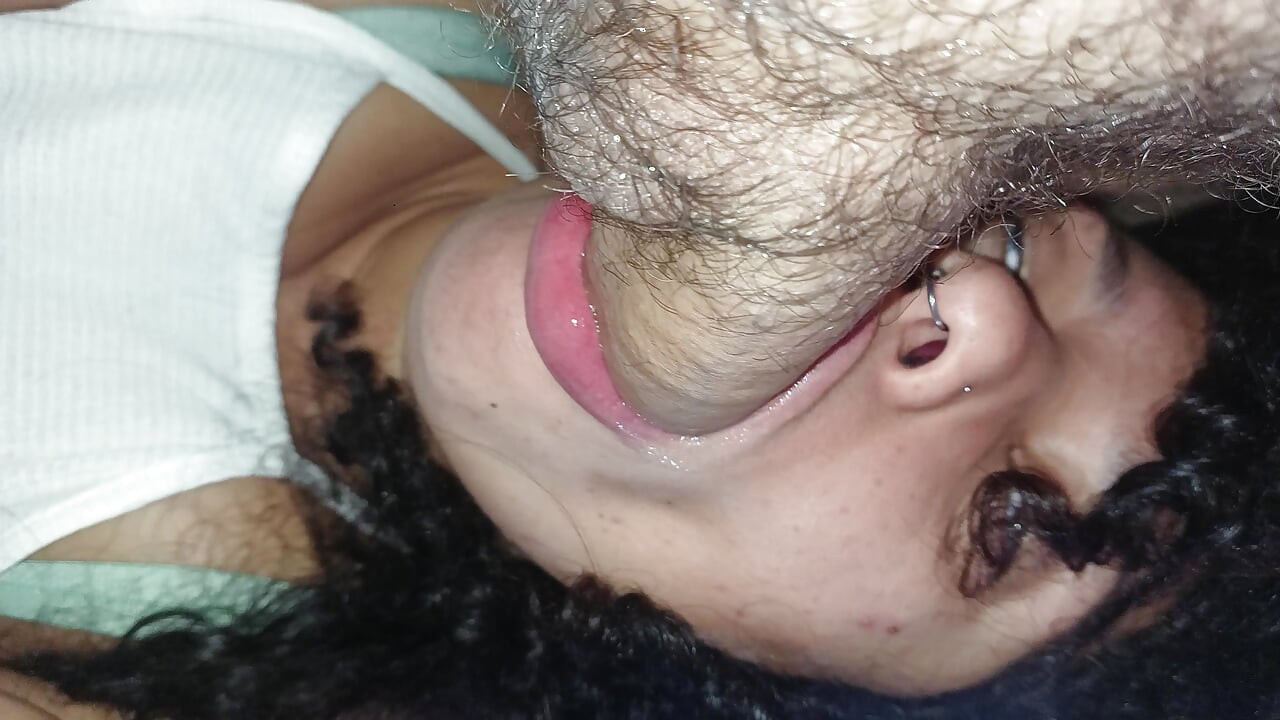 HOT CREAMPIE IN HORNY BITCH'S MOUTH, SHE LOVES IT